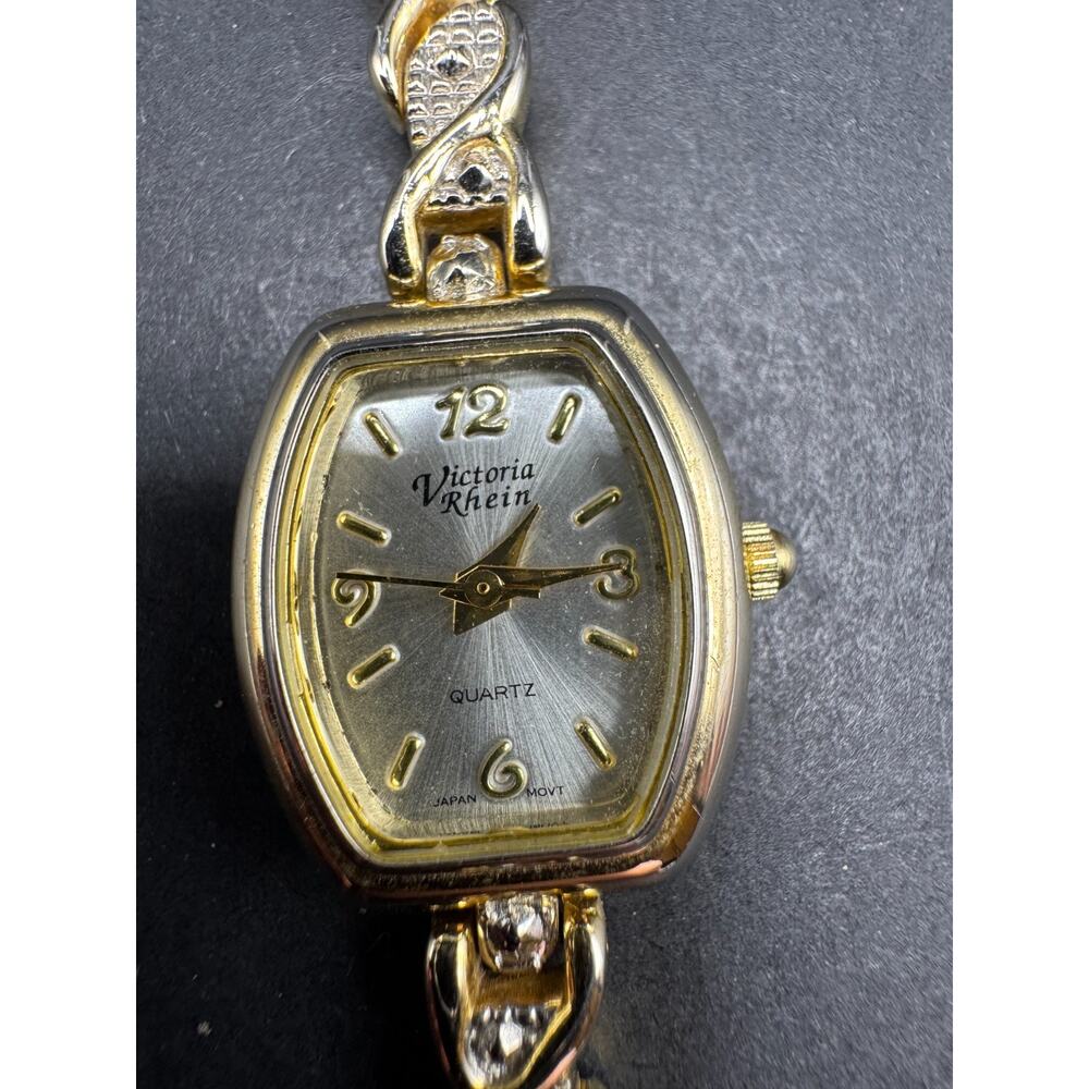 Victoria Rhein Gold And Silver Tone Link Bracelet Women's Wristwatch 19mm f4-02